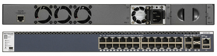 Netgear GSM4328S-100NES / M4300-28G / 24x1G, 2x10G, and 2xSFP+ Managed Switch AV Line